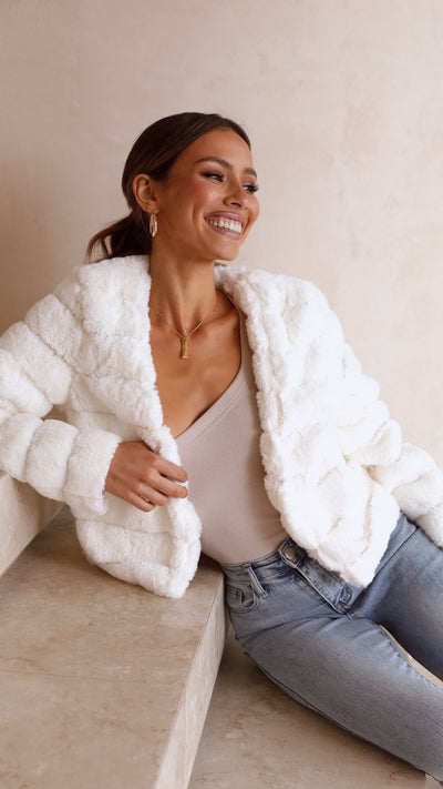 Load image into Gallery viewer, Tully Crop Jacket - White - Billy J
