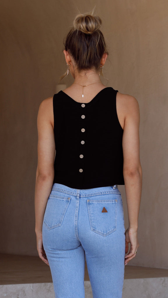 Persephone Crop Top - Black - Billy J