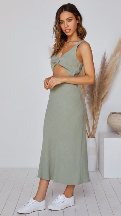 Load image into Gallery viewer, Amelie Dress - Sage - Billy J
