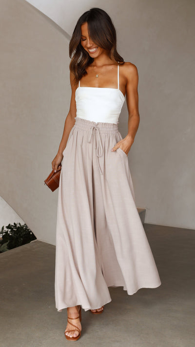 Load image into Gallery viewer, Avery Wide Leg Pants - Beige - Billy J
