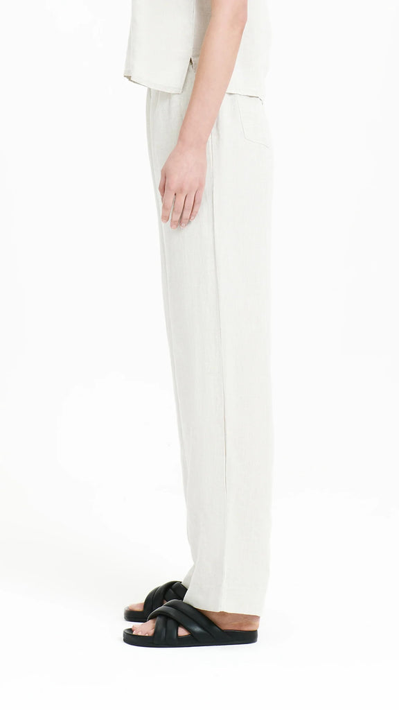 Linen Lounge Pant - Natural - Billy J