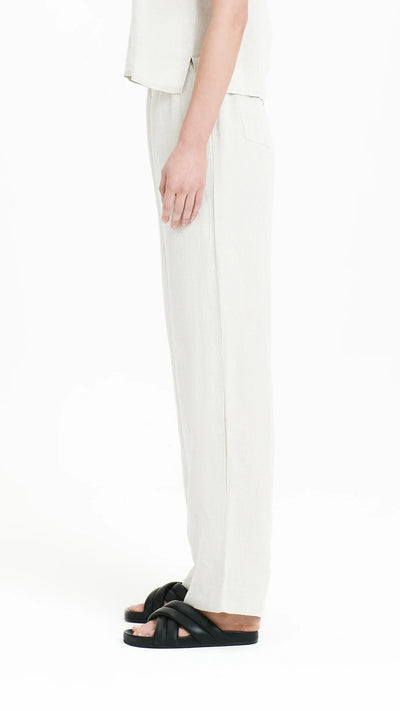 Load image into Gallery viewer, Linen Lounge Pant - Natural - Billy J
