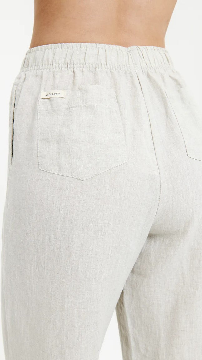 Linen Lounge Pant - Natural - Billy J