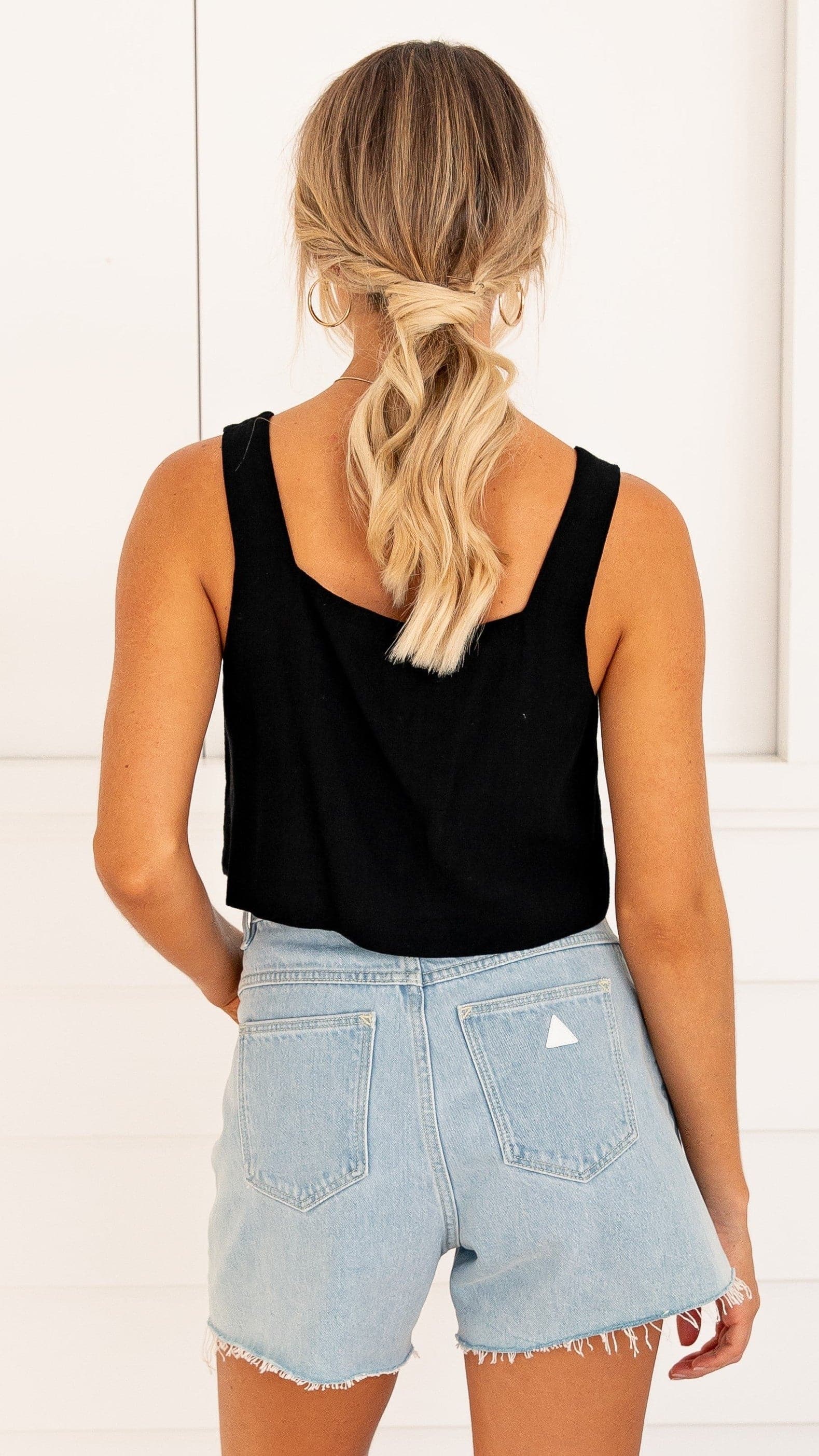 Orabella Crop Top - Black - Billy J