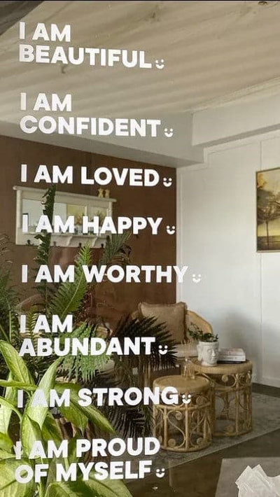 Load image into Gallery viewer, I Am Worthy - Affirmation Mirror Sticker - Billy J
