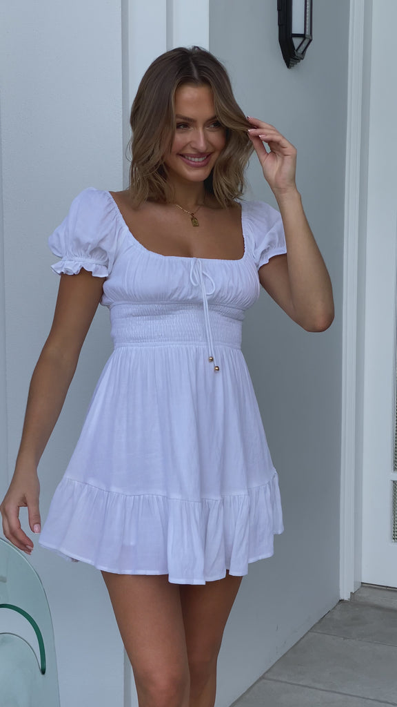 Kori Mini Dress - White - Billy J