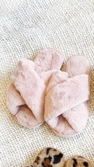 Jessica Fluffy Slippers - Light Pink - Billy J