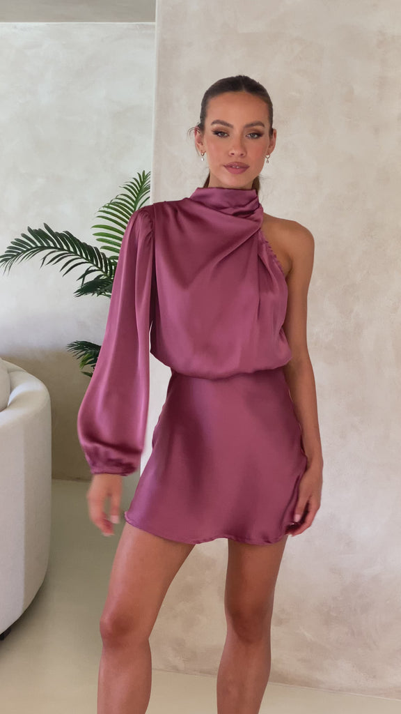 Lissy Mini Dress - Plum - Billy J