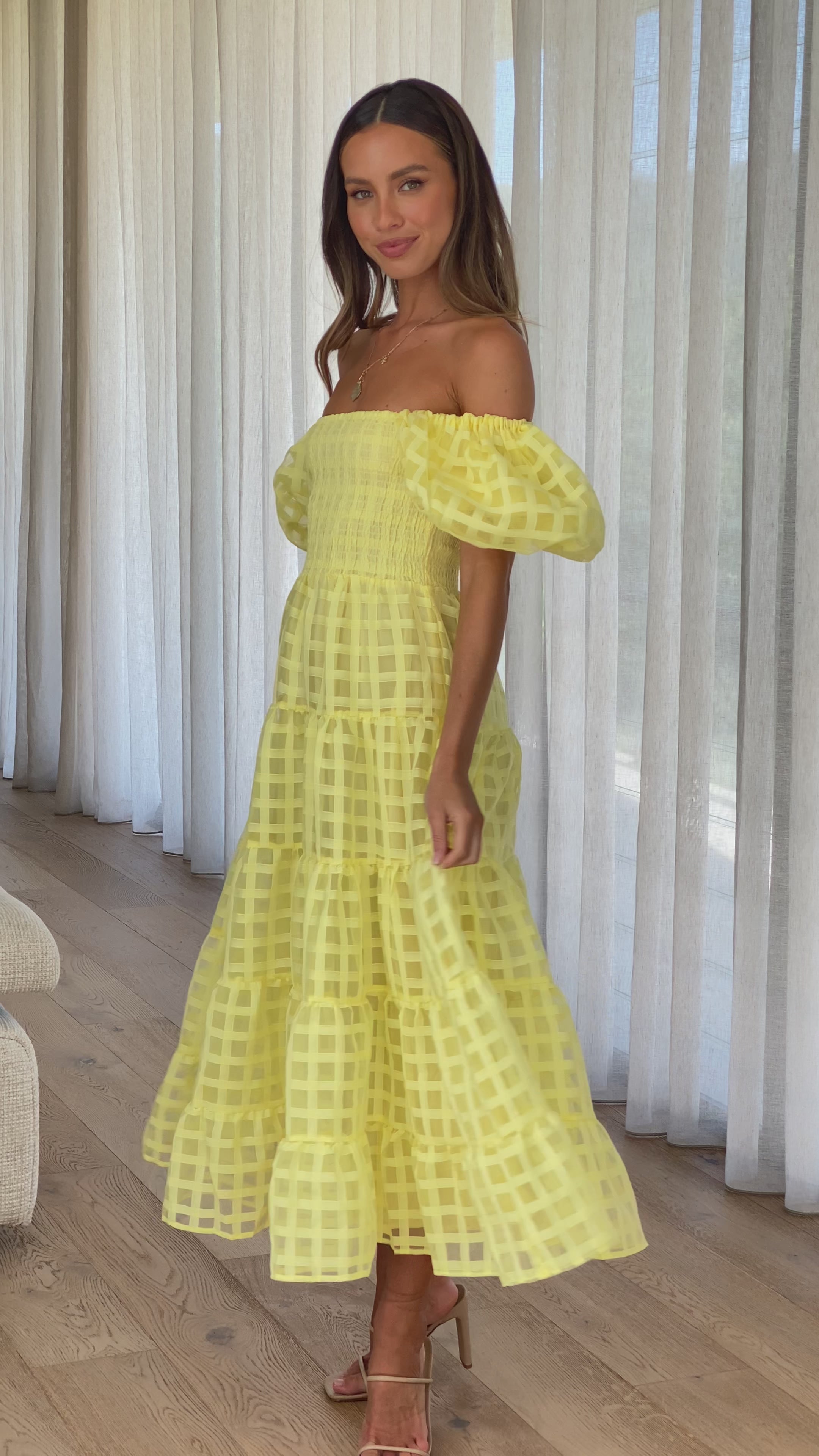 Deemi Maxi Dress - Yellow - Billy J