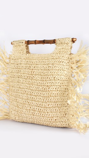 Load image into Gallery viewer, Fringe Edge Shopper Bag - Natural - Billy J
